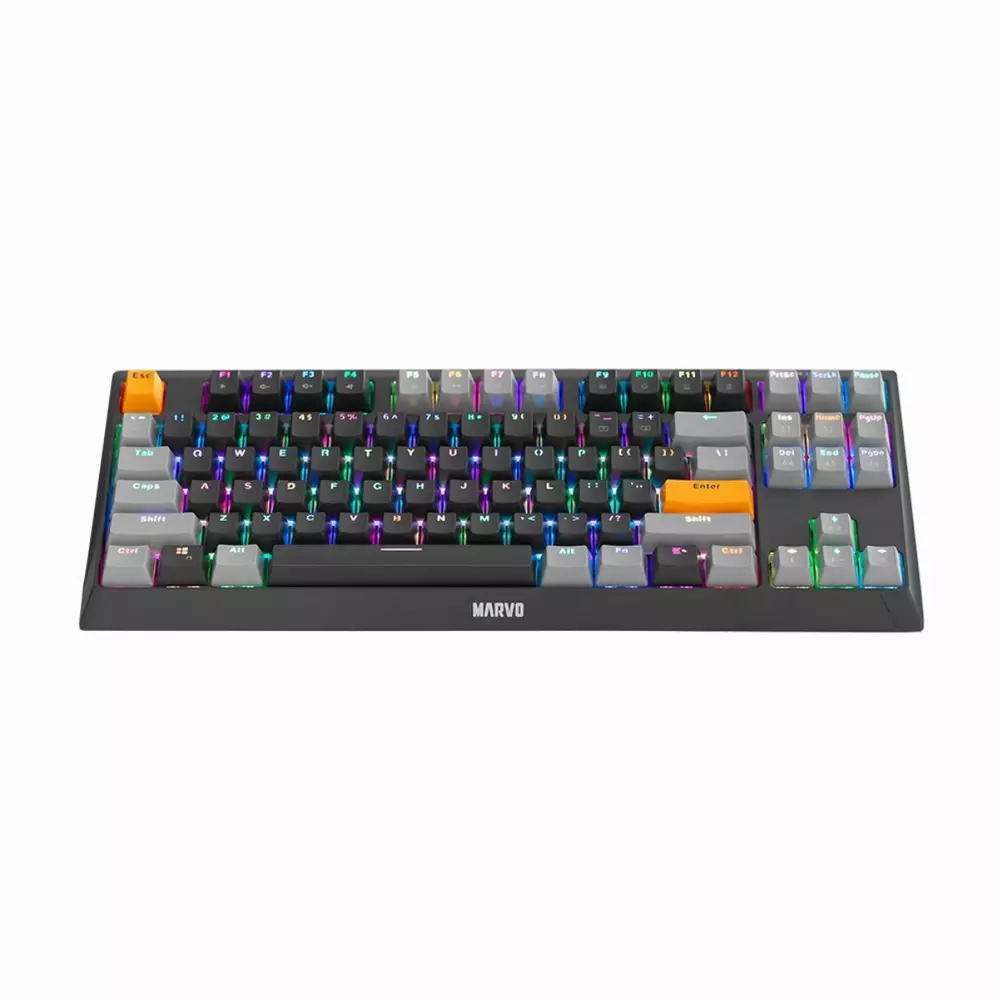 Геймърска механична клавиатура Marvo KG980-A - RGB Blue switches TKL