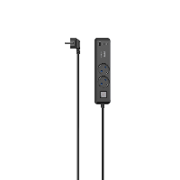 Разклонител Hama ,2-гнезда, USB-C/A 65 W, PD, ключ on/off , 1.4 m, черен/сив