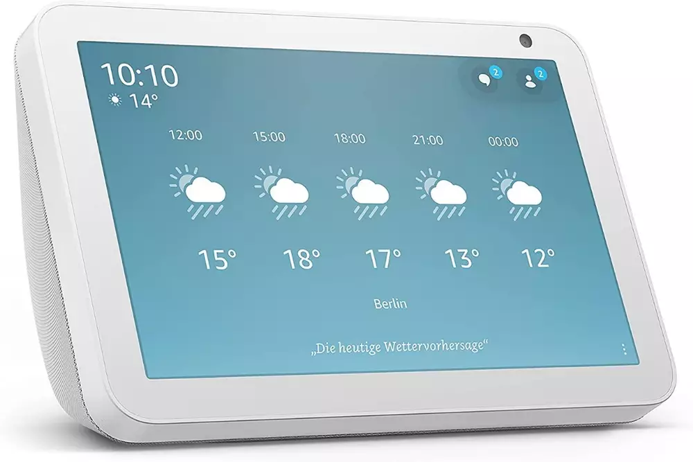 Смарт тонколона Amazon Echo Show 8, Сензорен екран, Гласов асистент, Бял