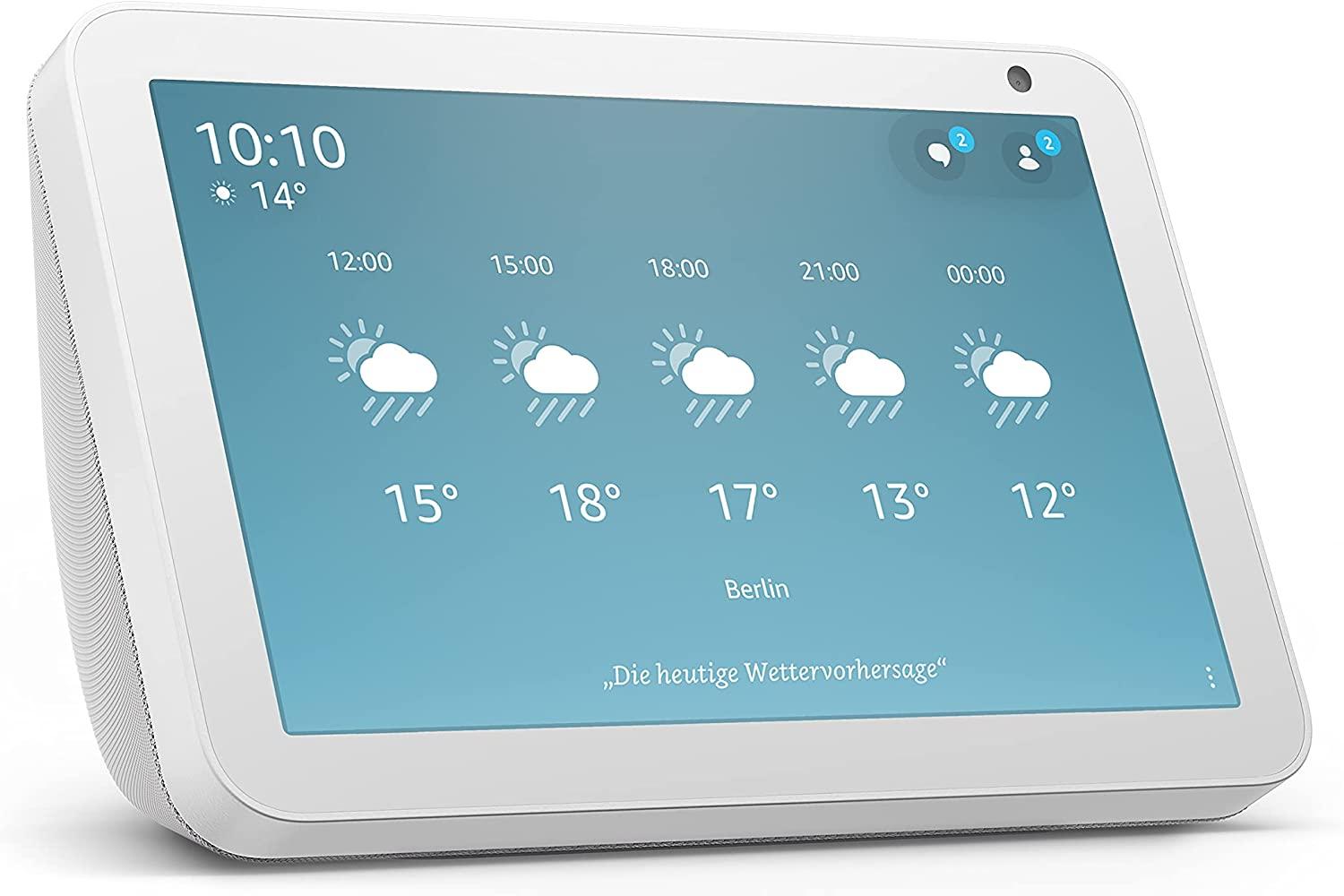 Смарт тонколона Amazon Echo Show 8, Сензорен екран, Гласов асистент, Бял