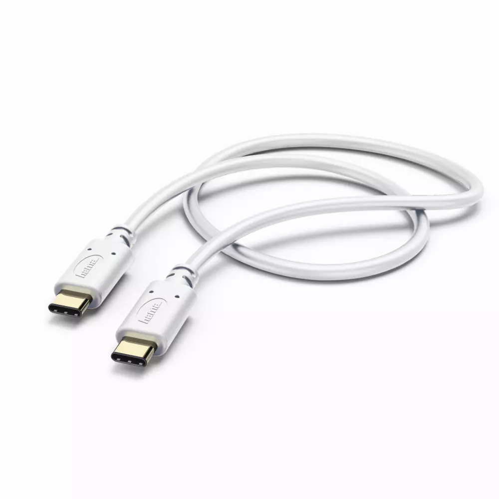 Кабел за зареждане/данни Hama, USB Type-C - USB Type-C, 1.0 m, бял