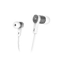 Слушалки Hama "Intense", In-Ear, микрофон, плосък лентов кабел, бели