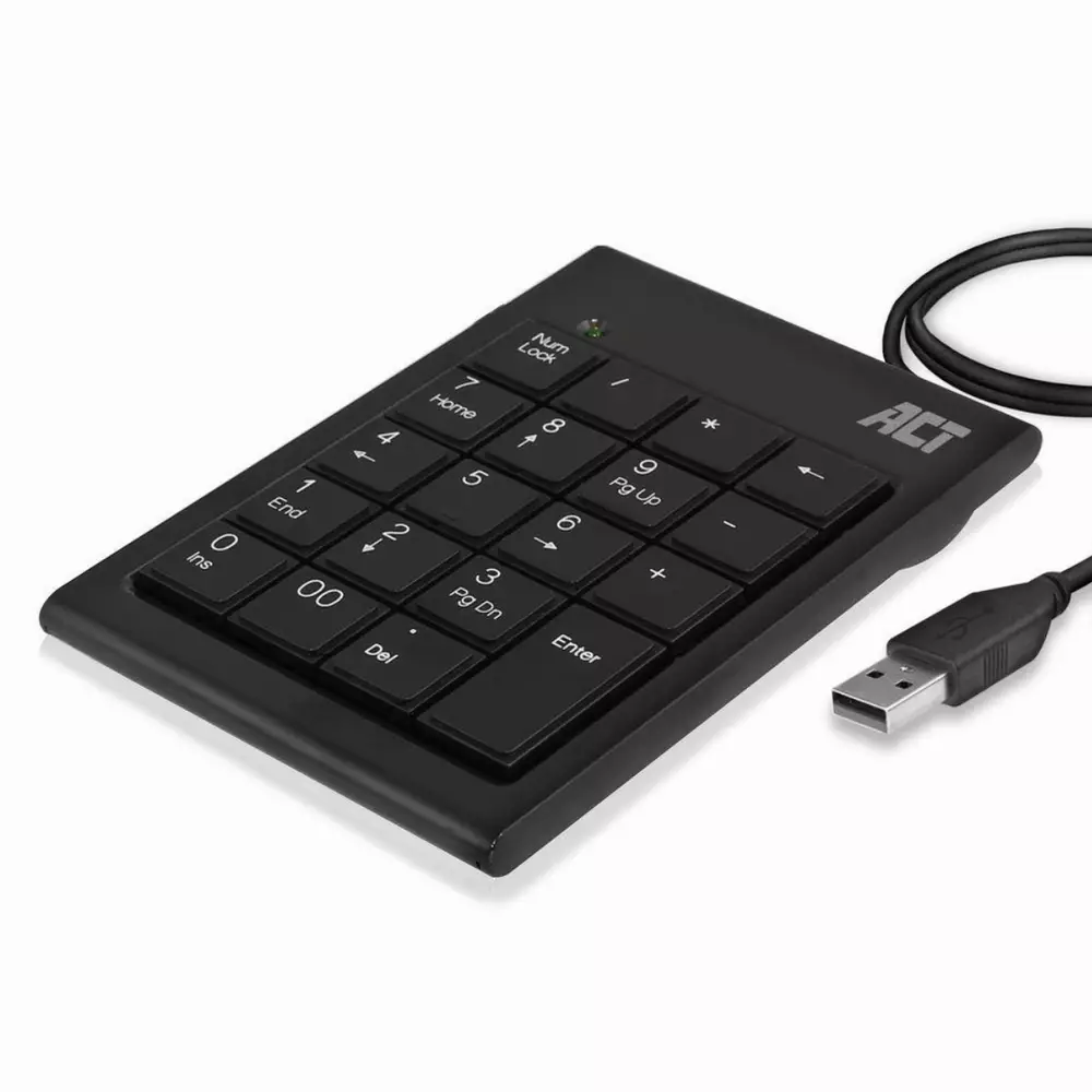 Цифрова клавиатура Ewent ACT AC5480 USB, Черен