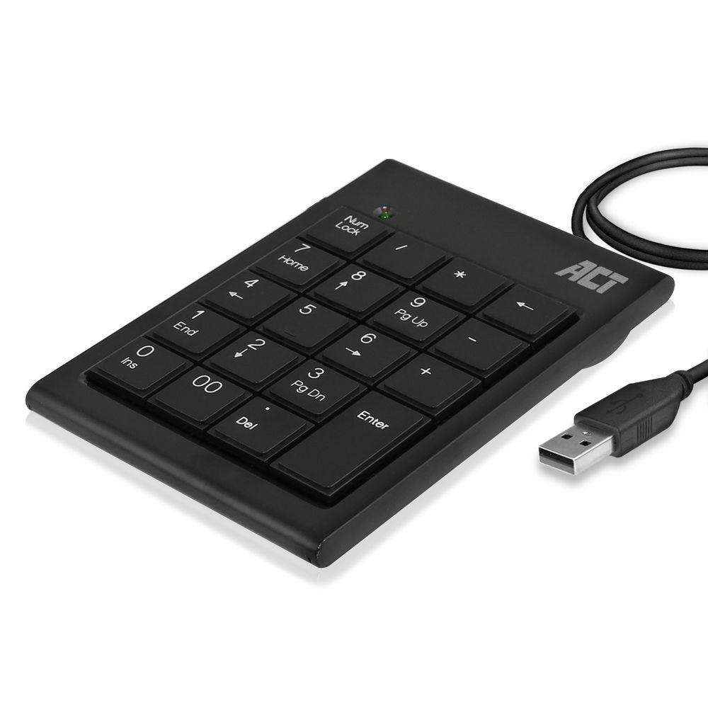 Цифрова клавиатура Ewent ACT AC5480 USB, Черен