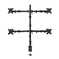Стойка за 4 монитора Ewent ACT AC8304, За бюро, Регулируема, 32", 8 кг, Черна