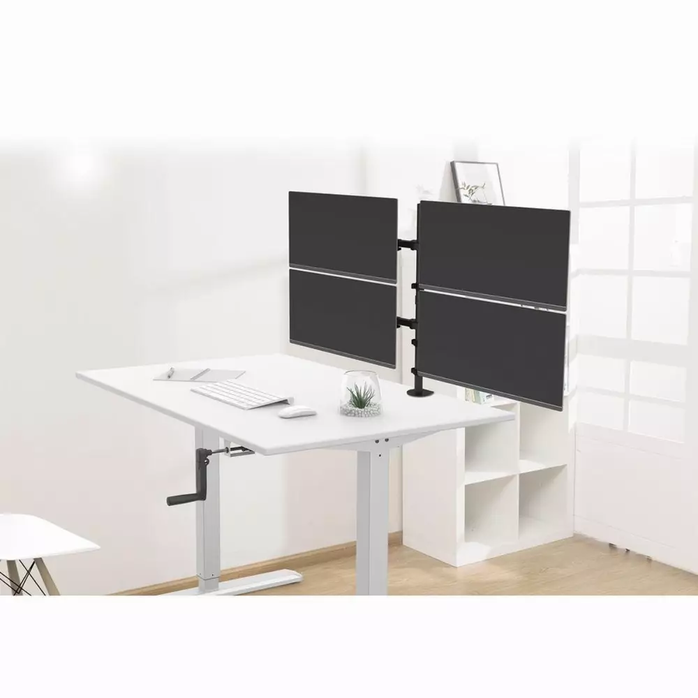 Стойка за 4 монитора Ewent ACT AC8304, За бюро, Регулируема, 32", 8 кг, Черна