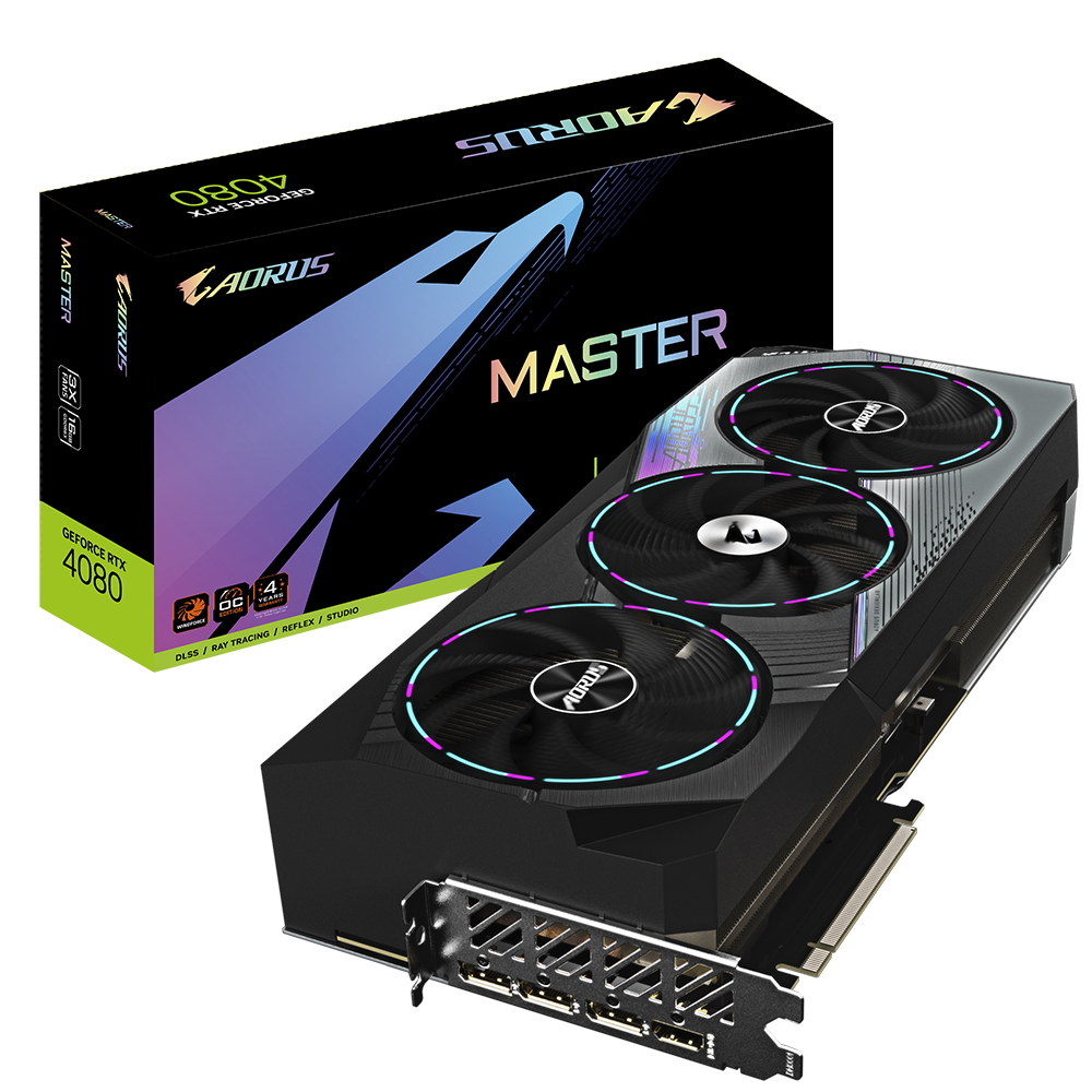 Видео карта Gigabyte GeForce RTX 4080 AORUS MASTER OC 16GB GDDR6X