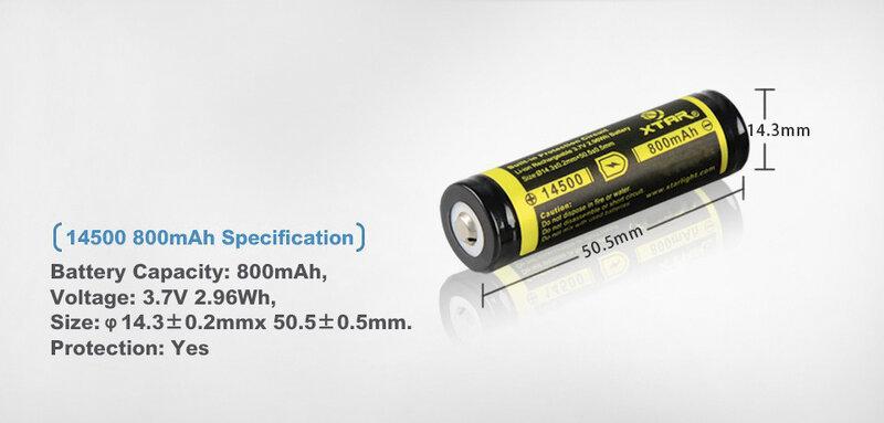 Batterie rechargeable LiIon AA R6 3,7V 800mAh XTAR