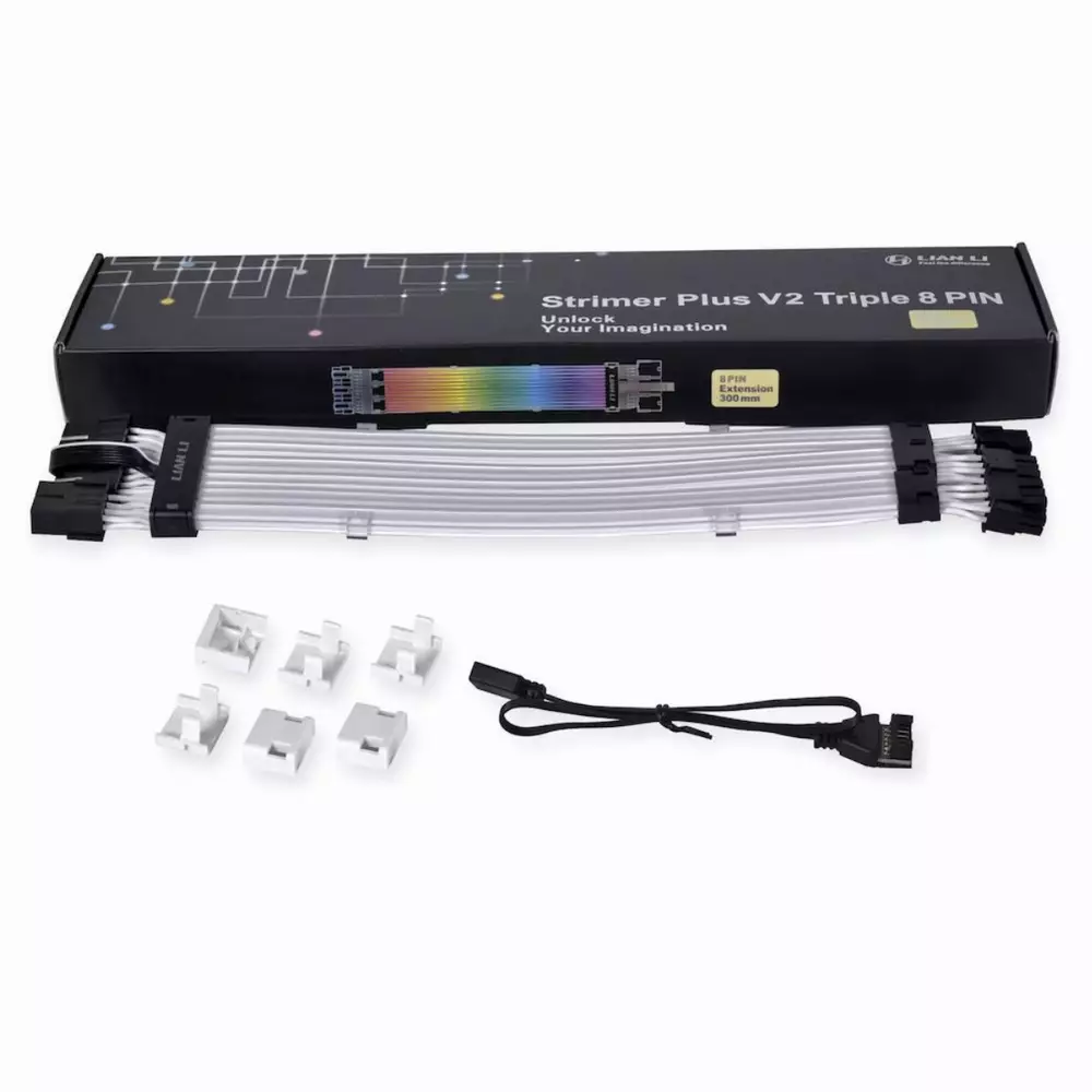 RGB за кабели GPU Lian Li Strimer Plus V2 Triple 8-pin ARGB GPU Extension Cable
