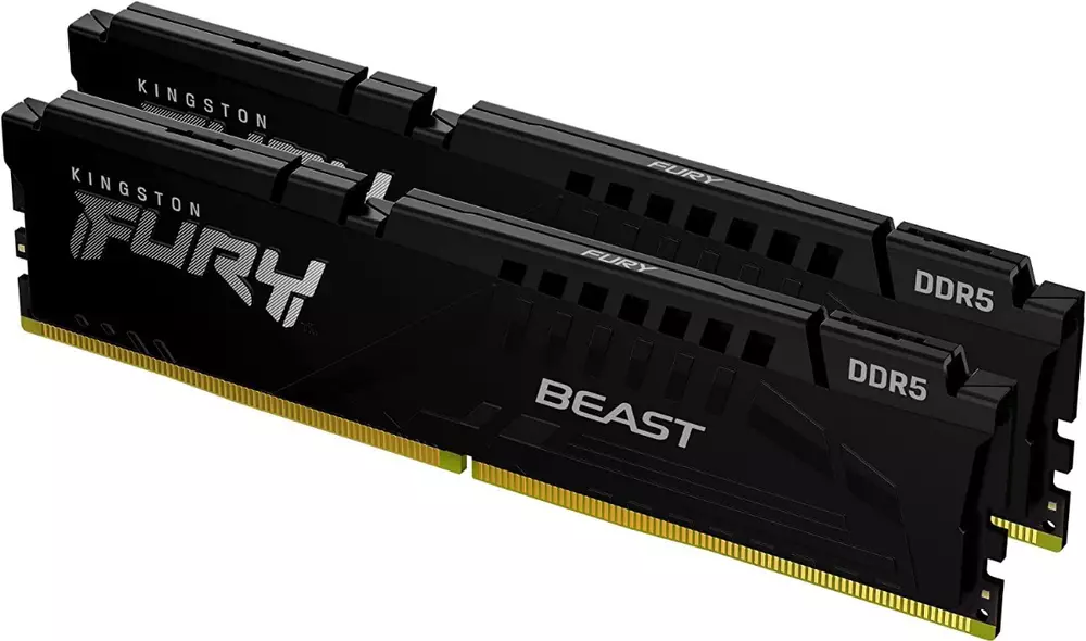 Памет Kingston FURY Beast Black 16GB (2x8GB) DDR5 4800MHz CL38 - KF548C38BBK2-16