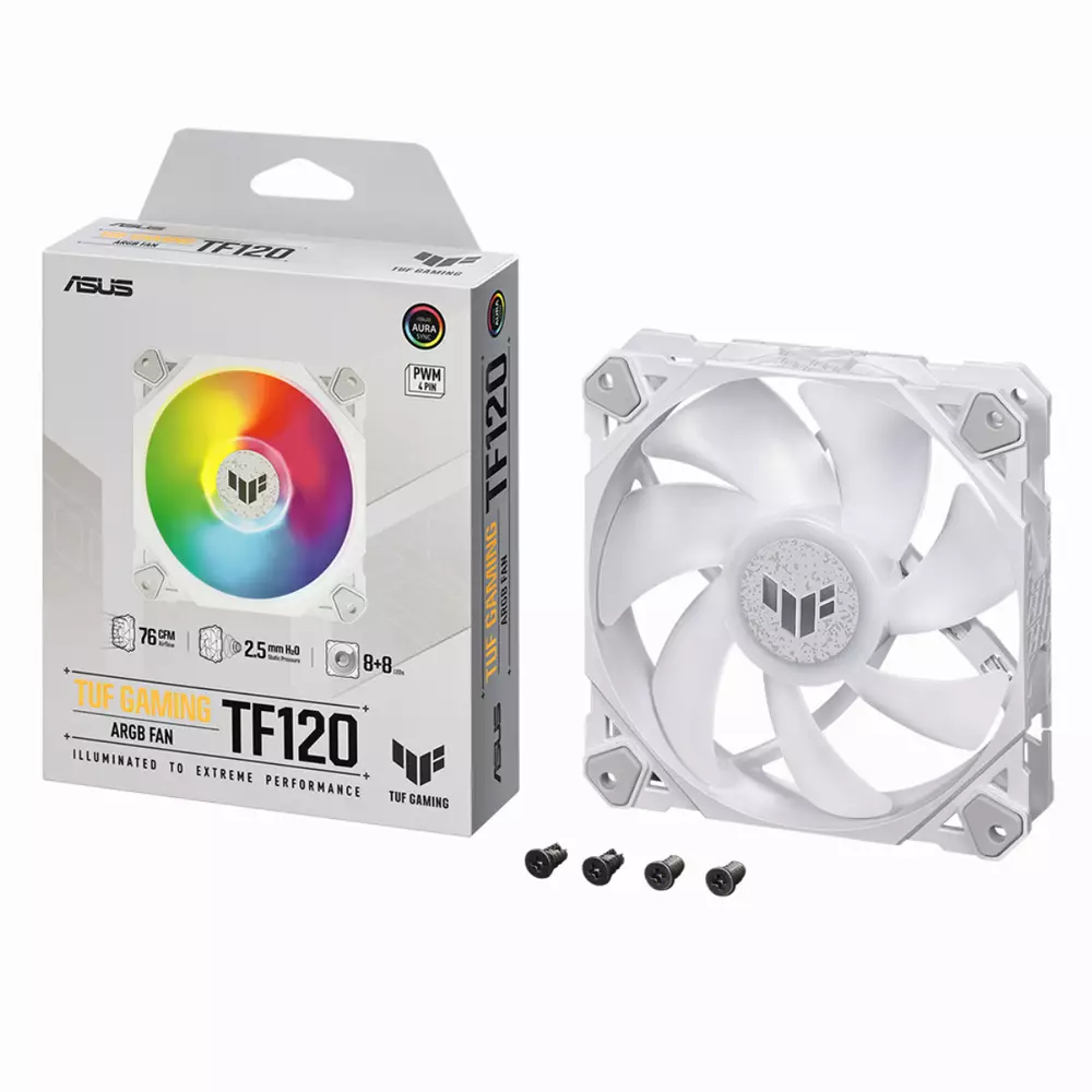 Вентилатор ASUS TUF GAMING TF120 White Edition 120mm ARGB