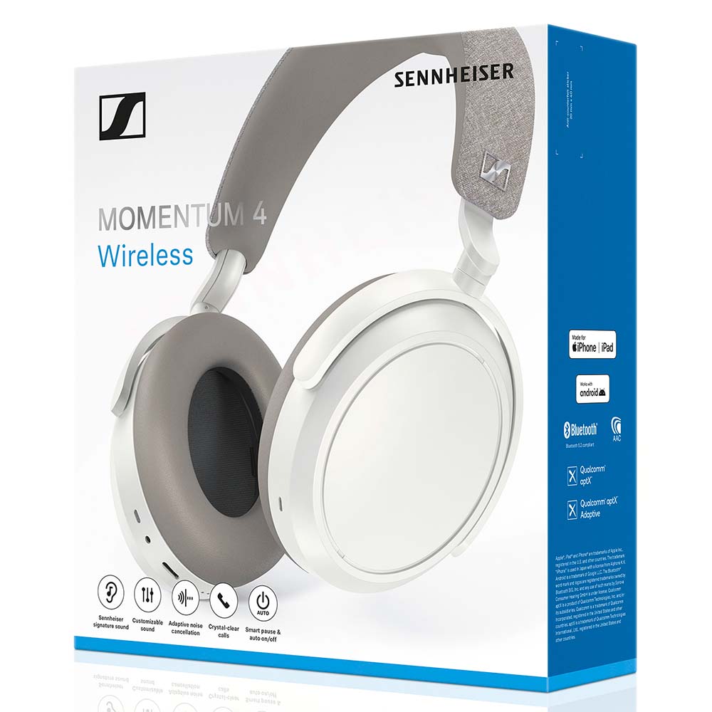 Слушалки Sennheiser MOMENTUM 4 Wireless - бели