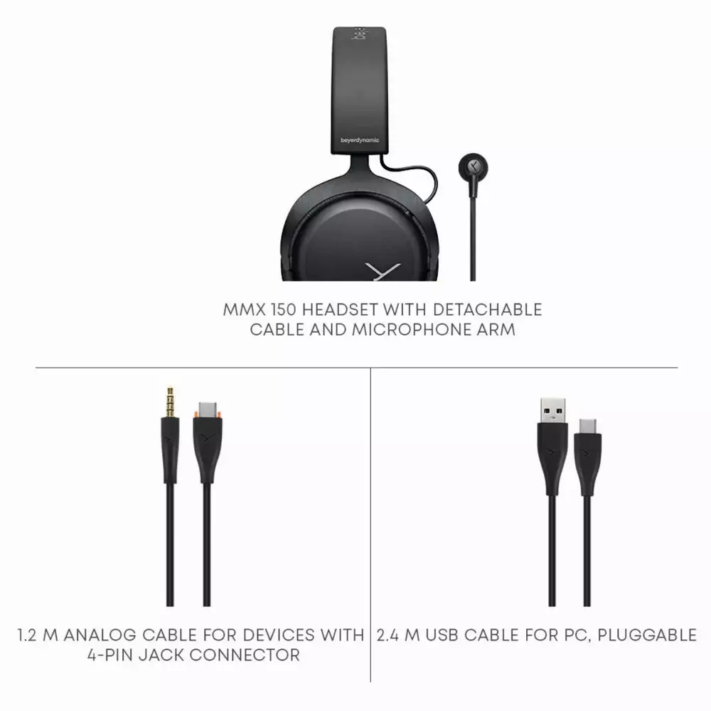 Слушалки beyerdynamic MMX 150 - сиви