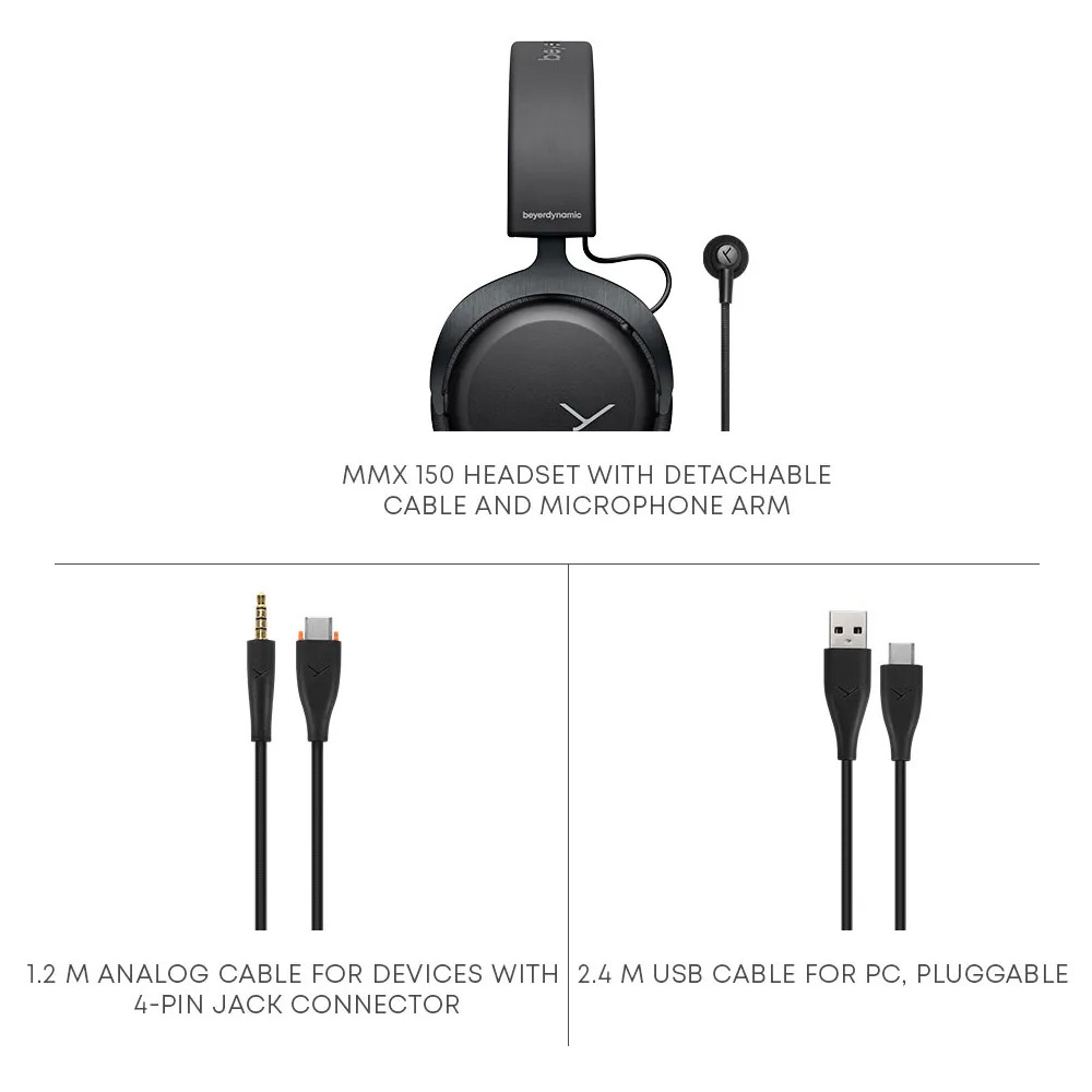 Слушалки beyerdynamic MMX 150 - сиви