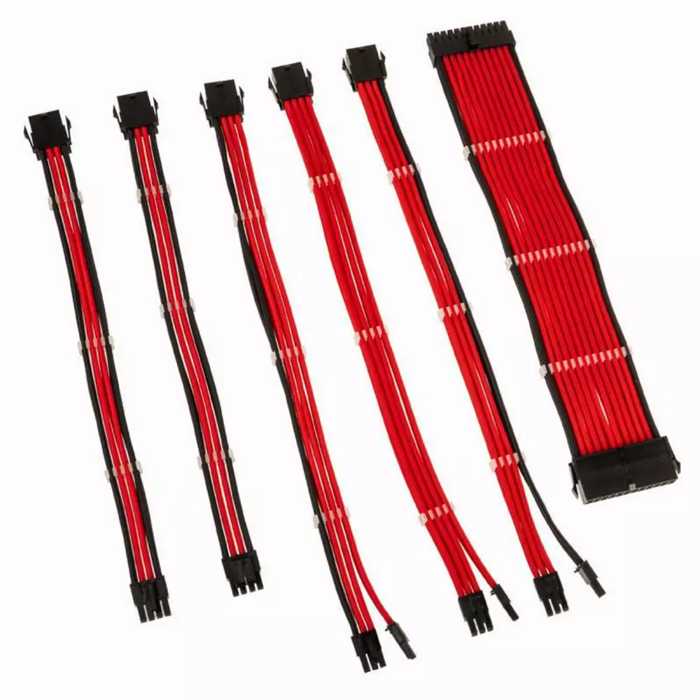 Комплект оплетени кабели Kolink Core Red