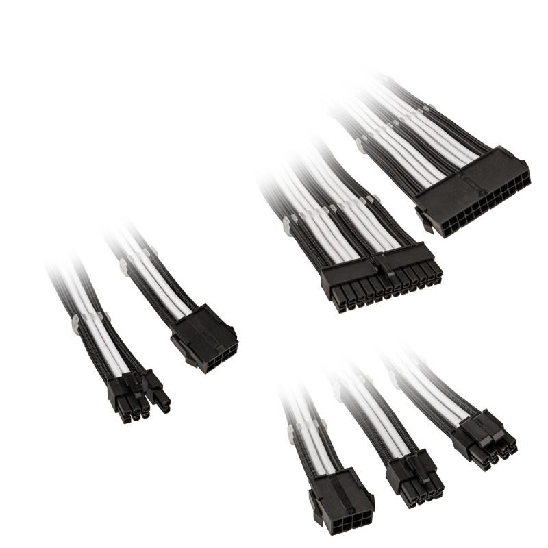 Комплект оплетени кабели Kolink Core Black/White