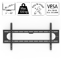 Стенна стойка за TV Hama "Strong" FIX, 800 x 400, 229 см (90"), черна
