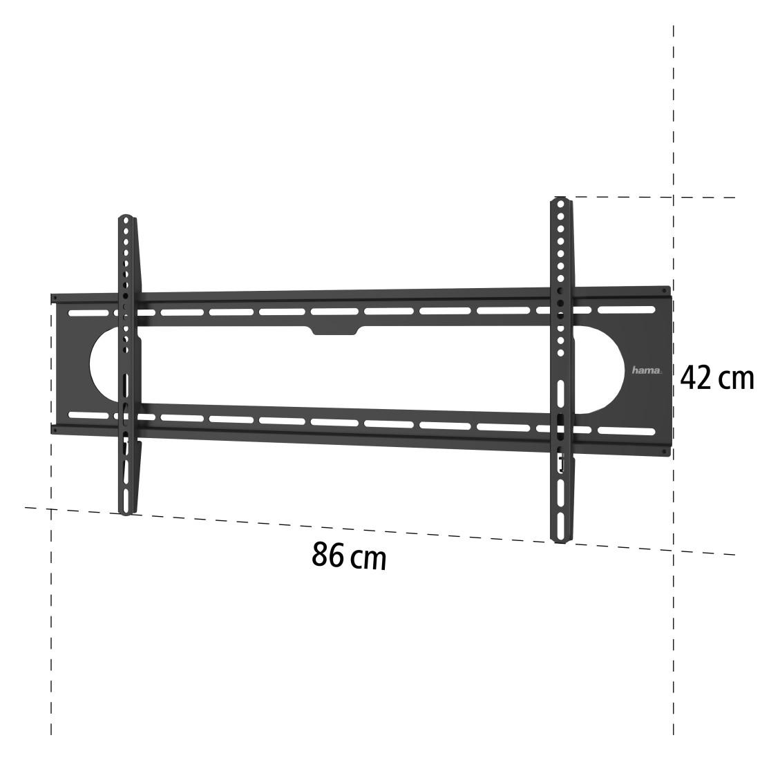 Стенна стойка за TV Hama "Strong" FIX, 800 x 400, 229 см (90"), черна