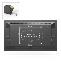 Стенна стойка за TV Hama "Strong" FIX, 800 x 400, 229 см (90"), черна