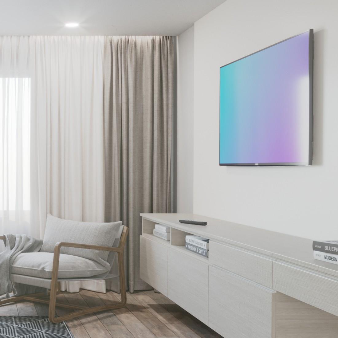 Стенна стойка за TV Hama "Strong" FIX, 800 x 400, 229 см (90"), черна