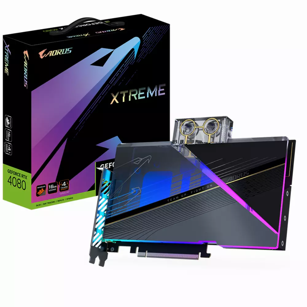 Видео карта Gigabyte GeForce RTX 4080 AORUS XTREME WATERFORCE WB 16GB GDDR6X