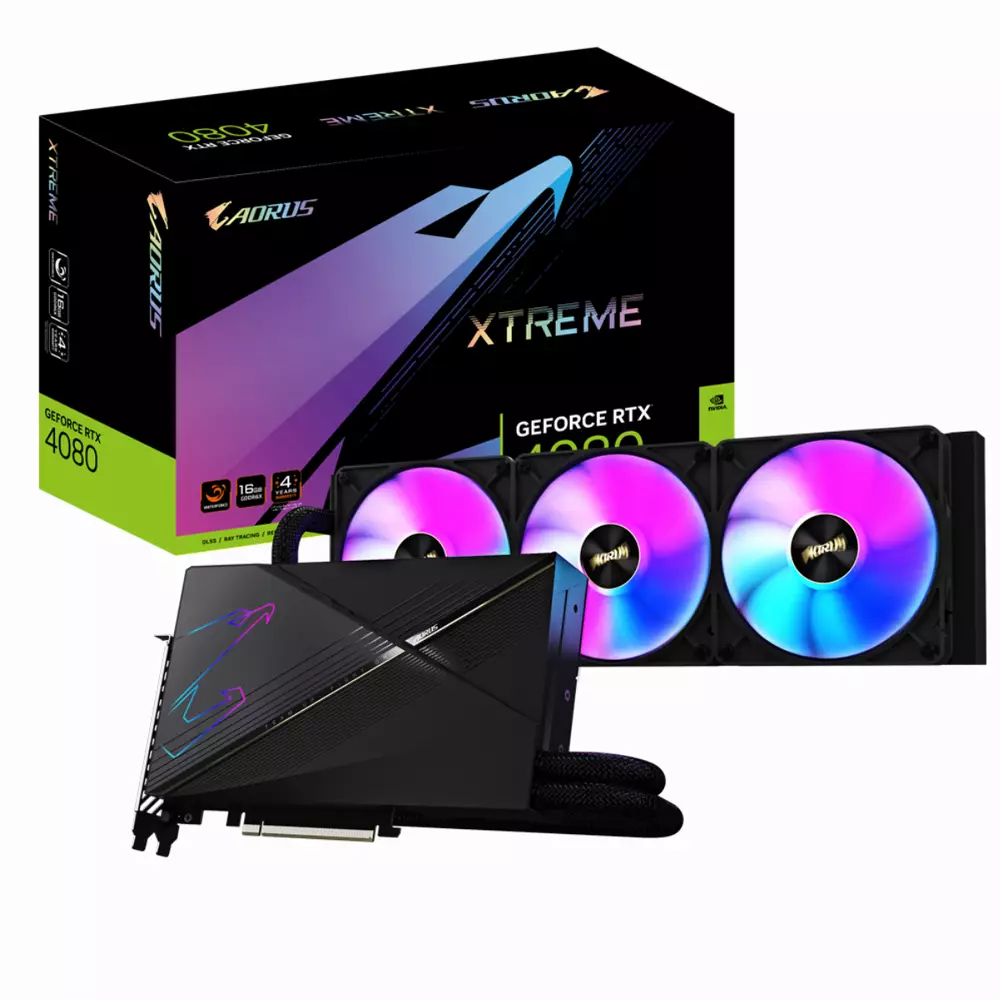 Видео карта Gigabyte GeForce RTX 4080 AORUS XTREME WATERFORCE 16GB GDDR6X