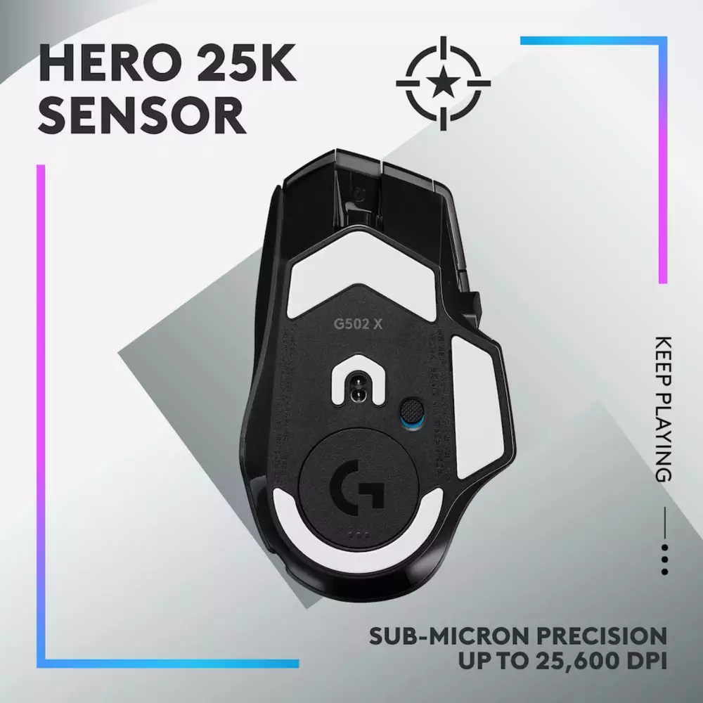 Геймърска мишка Logitech G502 X LIGHTSPEED Wireless Gaming Mouse Black