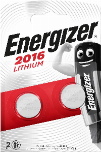 Бутонна батерия литиева  CR2016 3V  2 бр. в блистер ENERGIZER