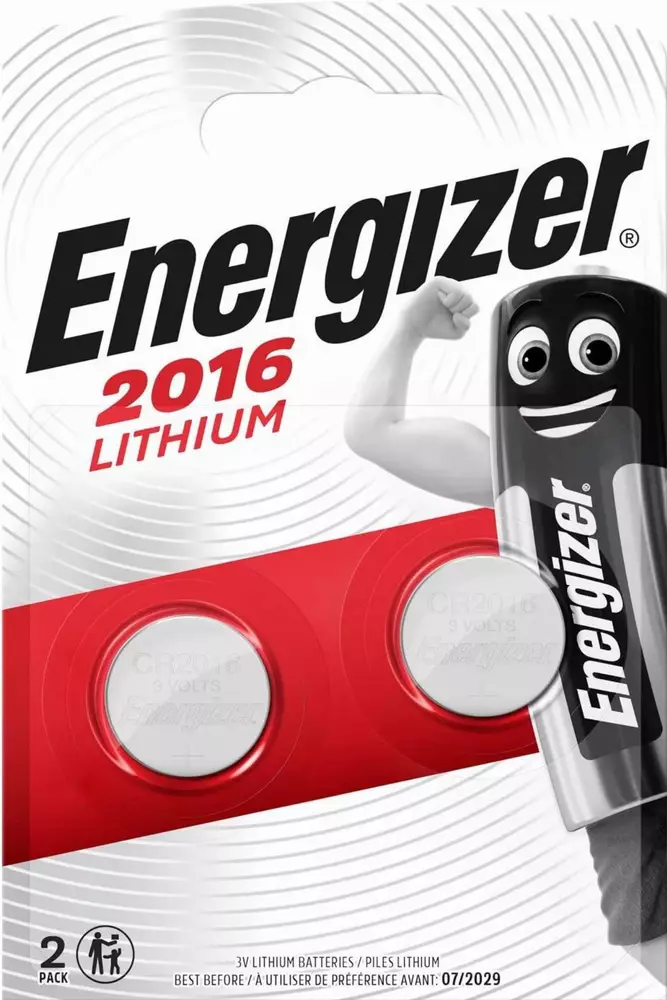 Бутонна батерия литиева CR2016 3V 2 бр. в блистер ENERGIZER