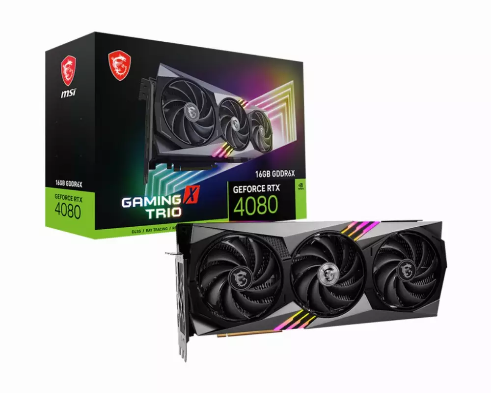 Видео карта MSI GeForce RTX 4080 16GB GAMING X TRIO - 912-V511-049