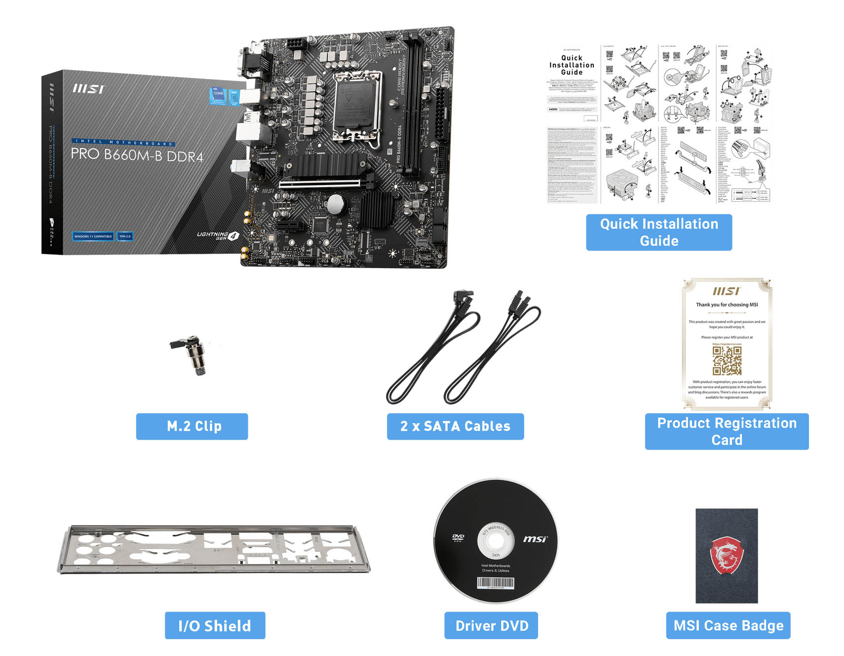 Дънна платка MSI PRO B660M-B DDR4 LGA1700
