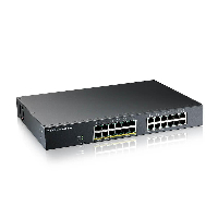 Суич 24-портов ZyXEL GS1915-24EP, Gigabit, управляем, standalone или Nebula управление, монтаж в шкаф, PoE