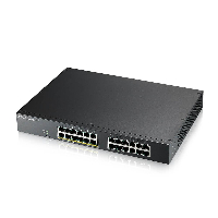 Суич 24-портов ZyXEL GS1915-24EP, Gigabit, управляем, standalone или Nebula управление, монтаж в шкаф, PoE