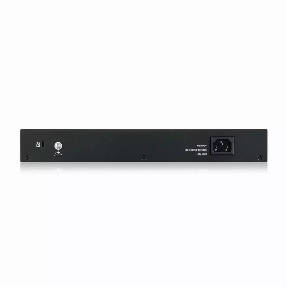 Суич 24-портов ZyXEL GS1915-24EP, Gigabit, управляем, standalone или Nebula управление, монтаж в шкаф, PoE