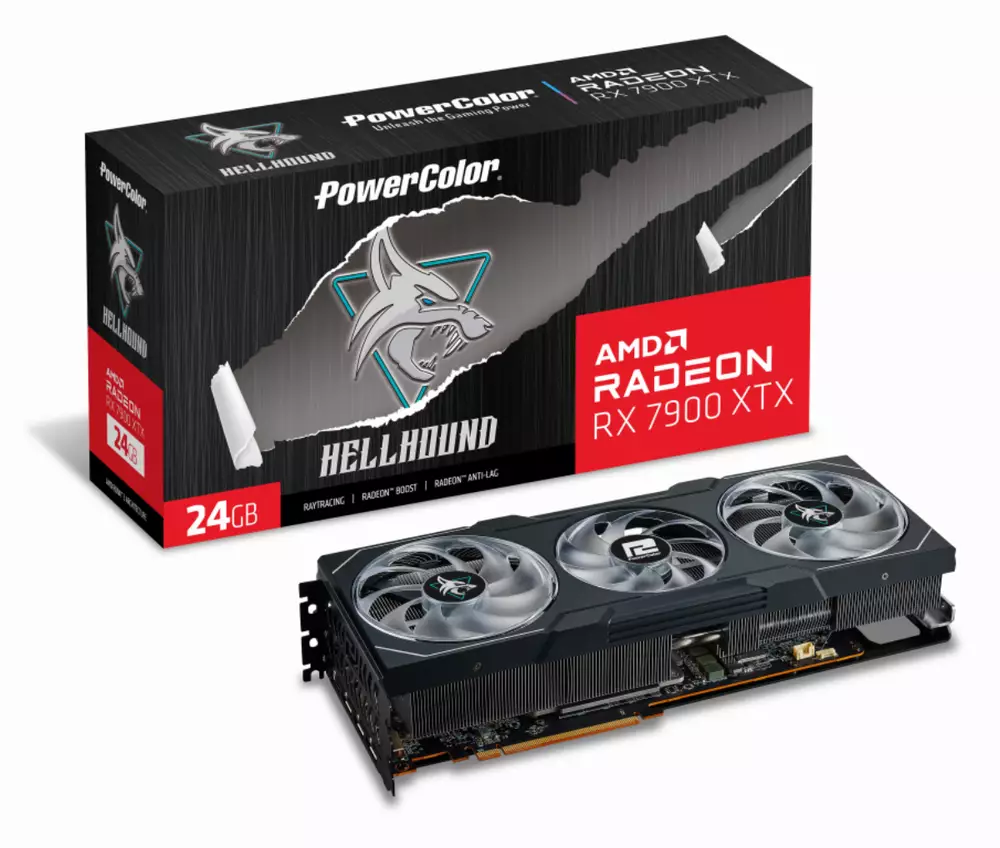 Видео карта PowerColor AMD RADEON HELLHOUND RX 7900 XTX OC 24GB GDDR6