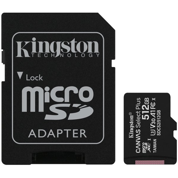 Карта памет Kingston Canvas Select Plus 512GB A1/C10 MicroSDXC - SDCS2/512GB