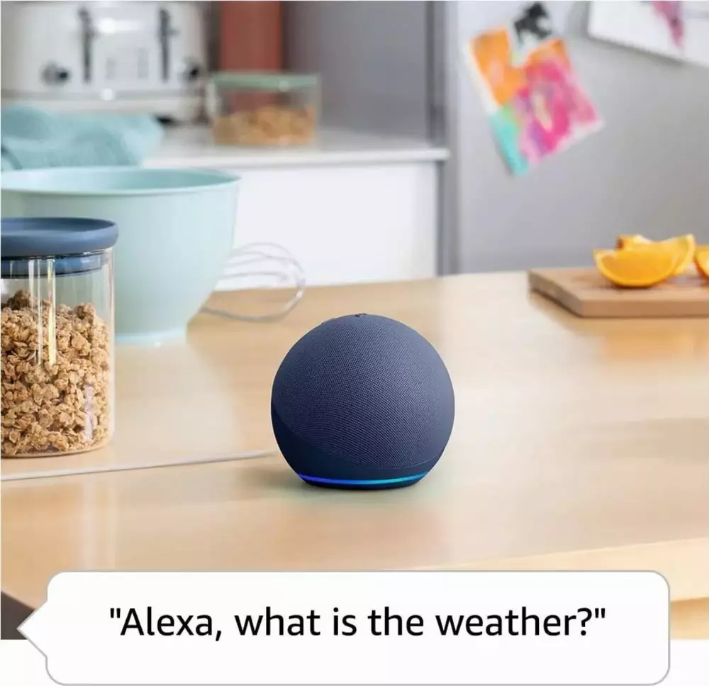 Преносима смарт тонколона Amazon Echo Dot 5, Гласов асистент, Alexa, Тъмносин