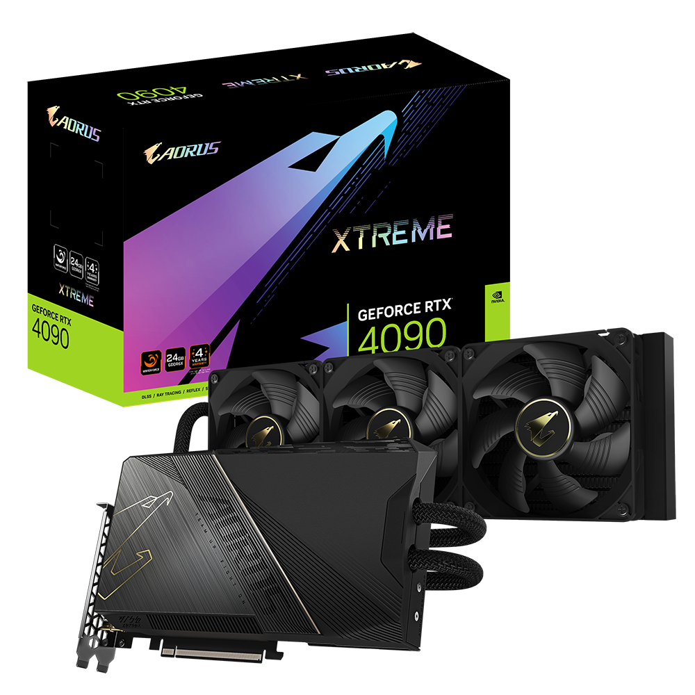Видео карта GIGABYTE GeForce RTX 4090 AORUS XTREME WATERFORCE OC 24GB GDDR6X
