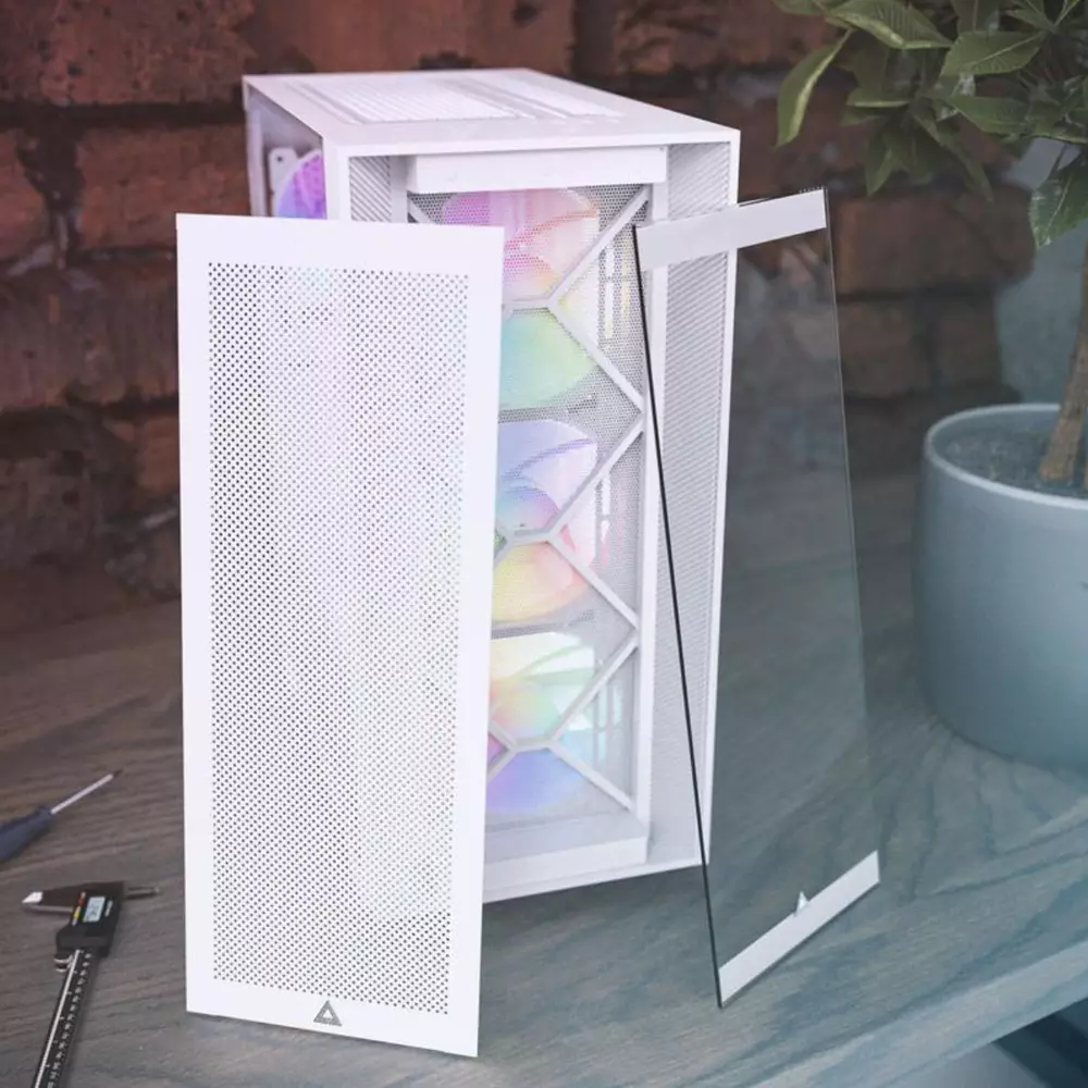 Кутия Montech AIR 1000 Premium ARGB TG Mid-Tower White