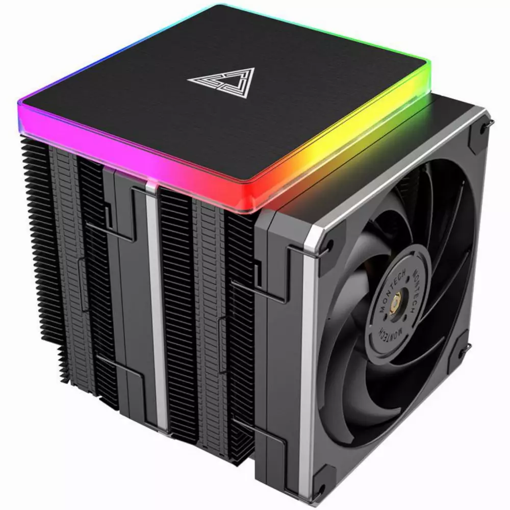 Охладител за процесор Montech Metal DT24 Premium ARGB 2x120mm Black
