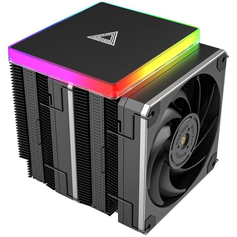 Охладител за процесор Montech Metal DT24 Premium ARGB 2x120mm Black