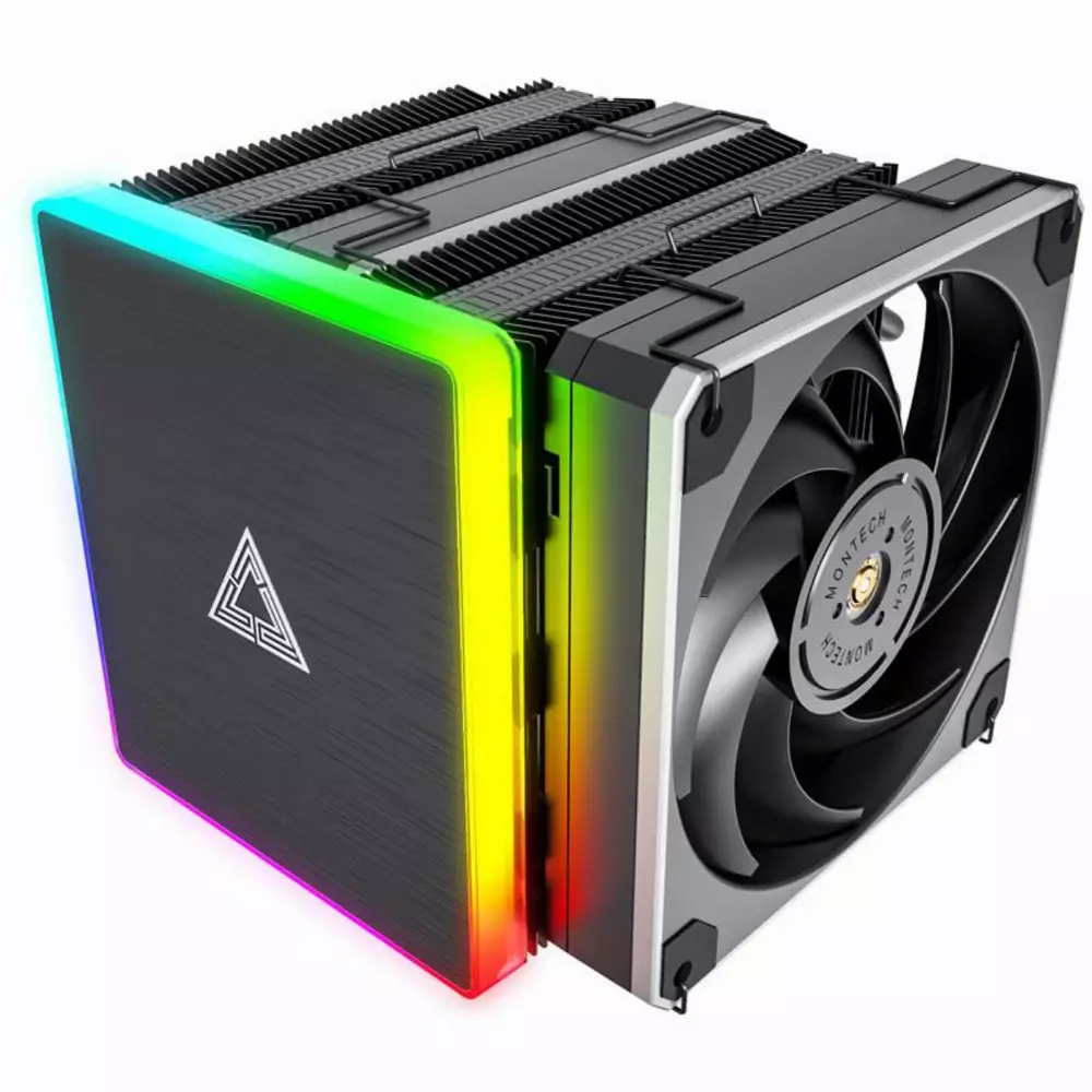 Охладител за процесор Montech Metal DT24 Premium ARGB 2x120mm Black