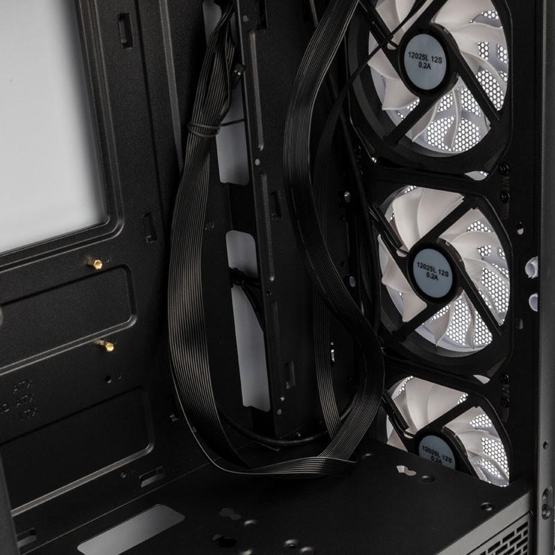 Кутия Kolink Observatory Lite Mesh RGB Mid-Tower White