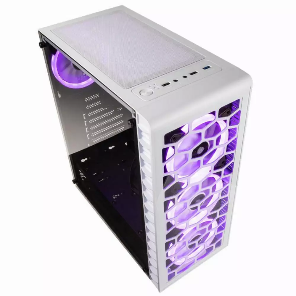 Кутия Kolink Observatory Lite RGB Mid-Tower, Бял