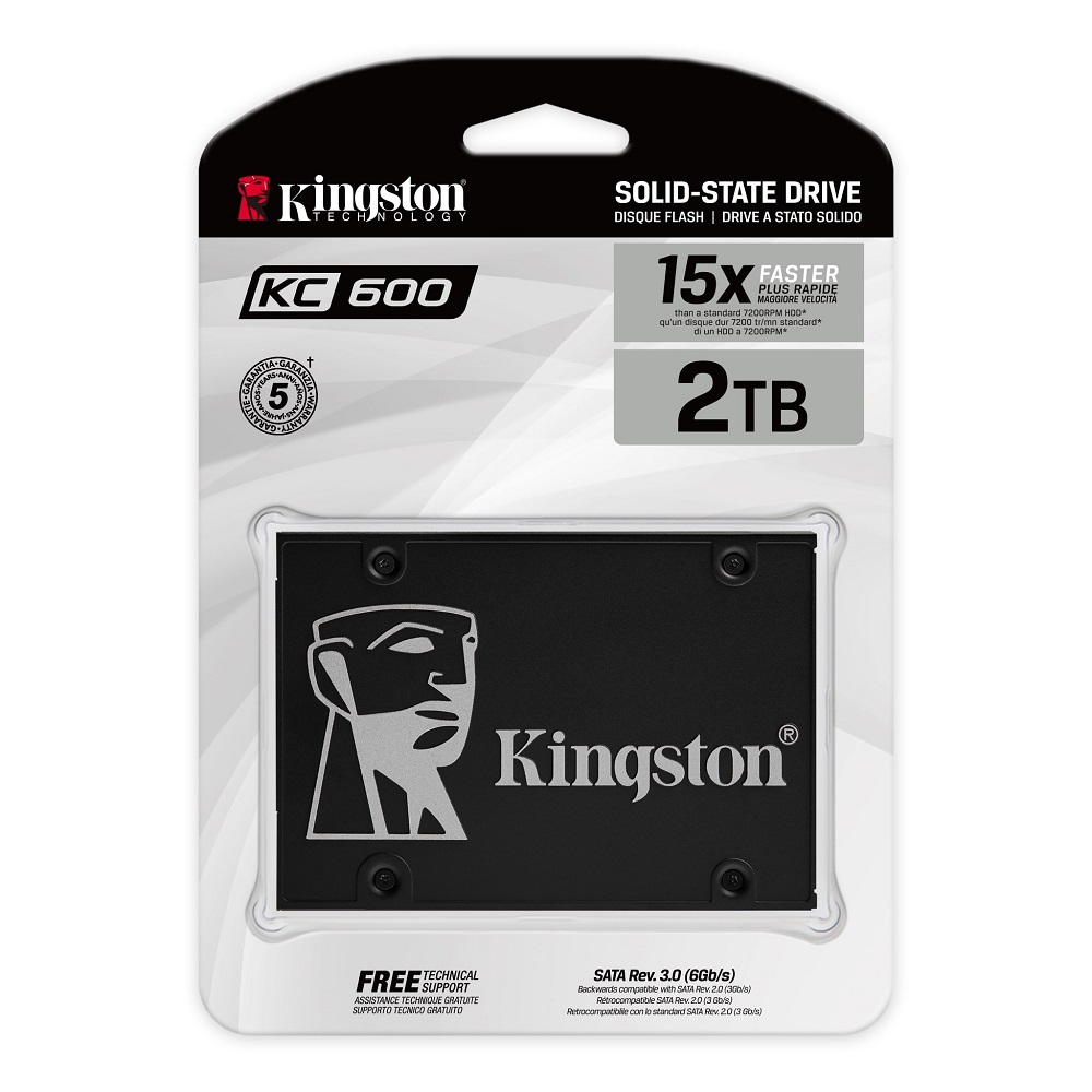 Диск SSD Kingston KC600 2TB 2.5" SATA 3 6Gb/s 3D TLC - SKC600/2048G