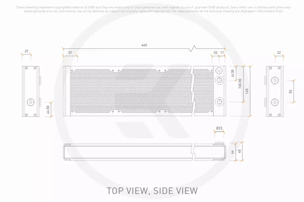 Радиатор EK-Quantum Surface P420M - Black