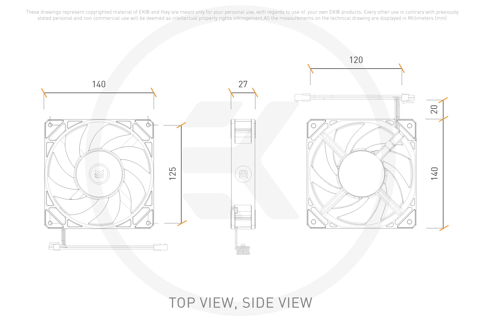 Вентилатор EK-Loop Fan FPT 140 D-RGB - Black (600-2200rpm)