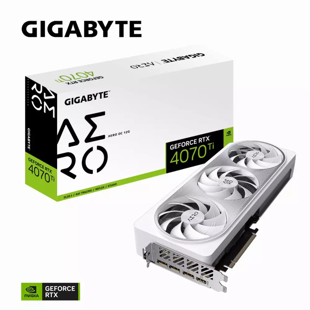 Видео карта Gigabyte GeForce RTX 4070 Ti AERO OC 12GB GDDR6X
