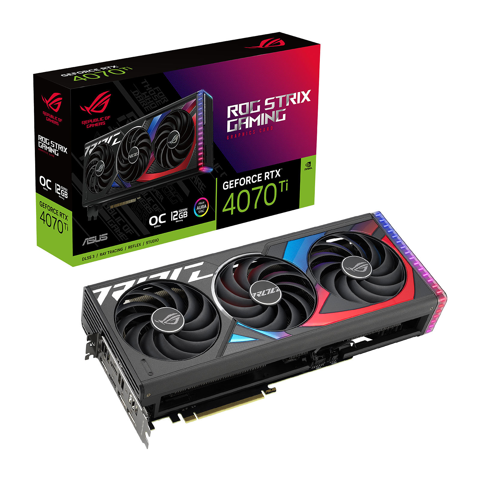 Видео карта ASUS ROG STRIX GeForce RTX 4070 Ti OC 12GB GDDR6X