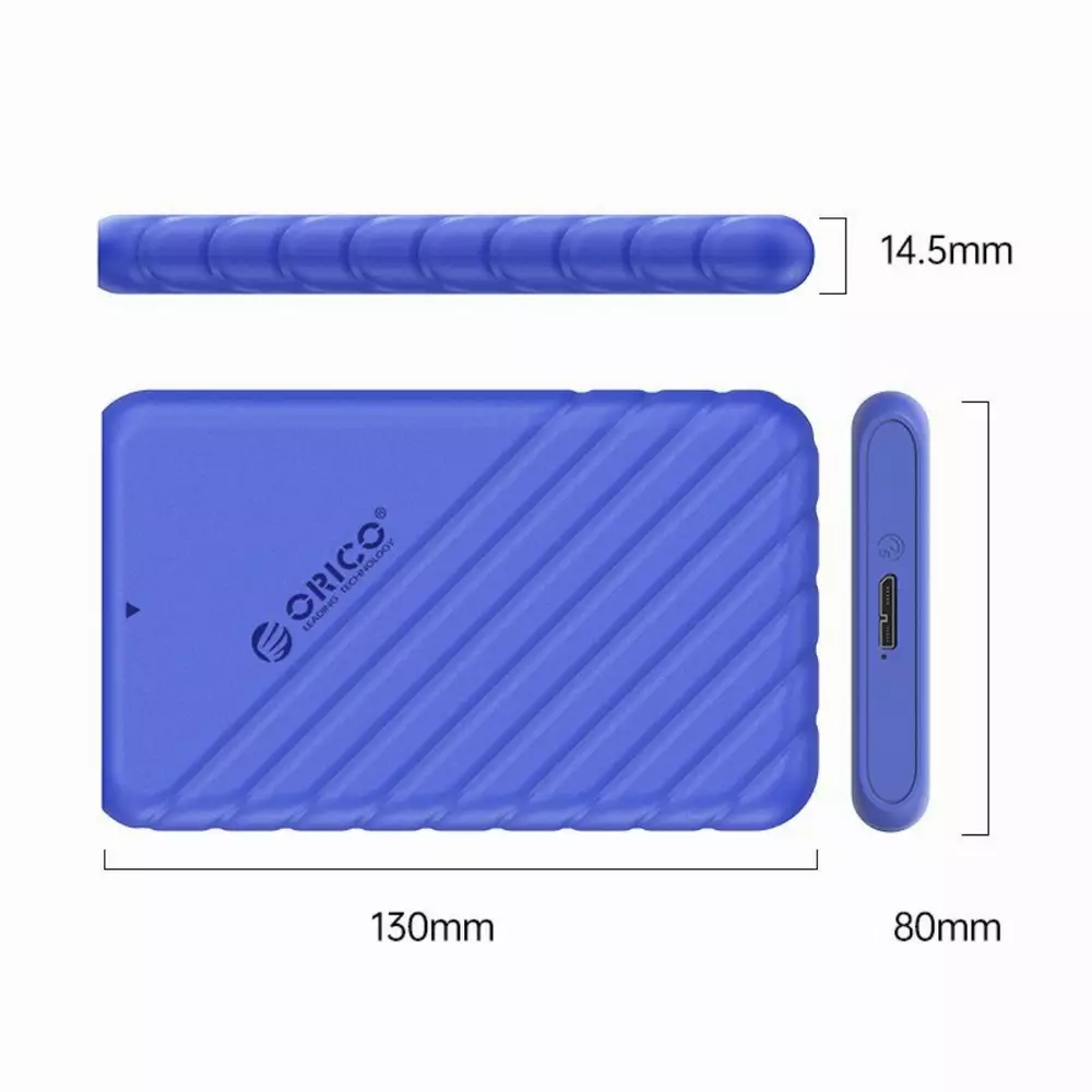 Orico кутия за диск Storage - Case - 2.5 inch USB3.0 BLUE - 25PW1-U3-BL